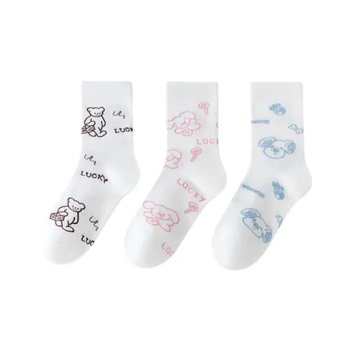 WAJUZHEN Носки Crew Женские 3 упаковки осенняя линия