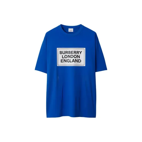 Burberry SS24 T Рубашка Мужская Холст Синий