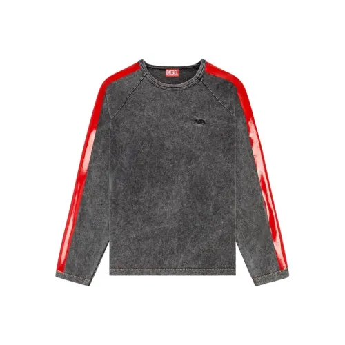 DIESEL T-Shirt Мужской Угольный Серый