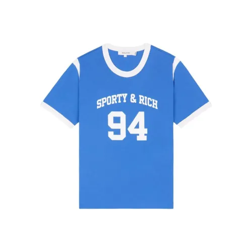 SPORTY & RICH Королевский синий Мужская T-рубашка