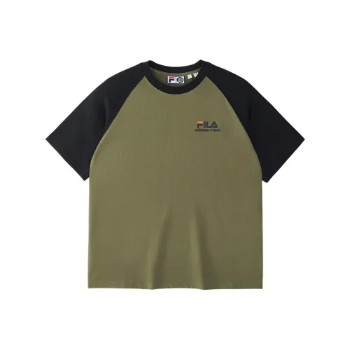 FILA FUSION X Round Two T-Shirt Унисекс Банан Кофе