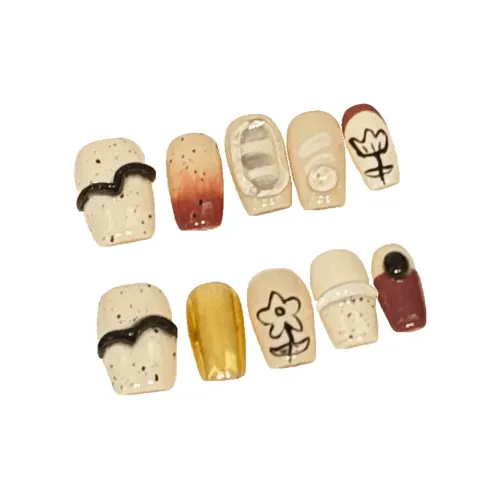 THE CABB SOUL Urban Youth Gold Legend False Nail Trapezoidal Multicolor Jump Color Metal