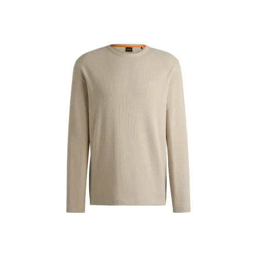 Hugo Boss FW24 T Рубашка Мужская Светлый Бежевый