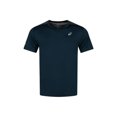 Asics Мужская беговая футболка мужской темно-синий