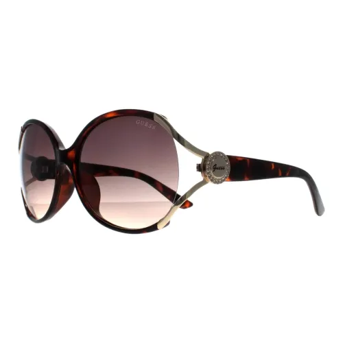 GUESS Пластик Нерегулярная форма Солнцезащитные очки Унисекс Черепаховый