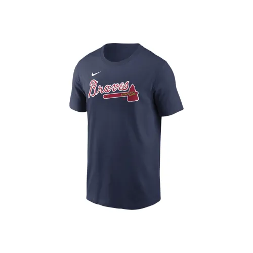 nike Ozzie Albies Atlanta Braves Fuse T Рубашка Мужская Морской Синий