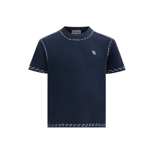 TRUE RELIGION SS24 T Рубашка Унисекс Темно-синий