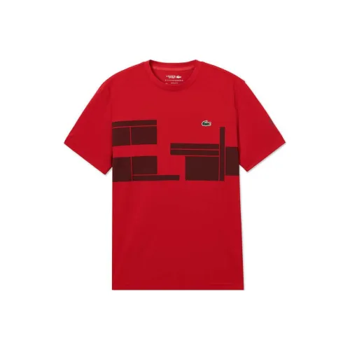 LACOSTE T-Рубашка Мужская Красная Темно-Красная