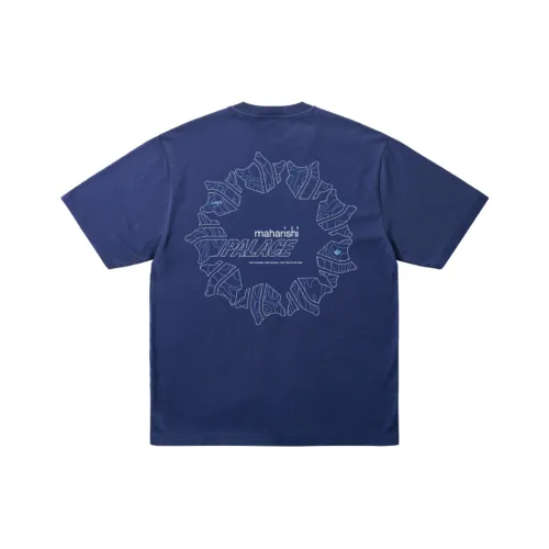 PALACE SS25Maharishi Collaboration T-Shirt Унисекс Морской Синий
