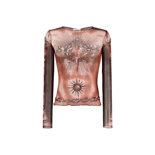 Jean Paul Gaultier T-Shirt Унисекс Каштановый Коричневый