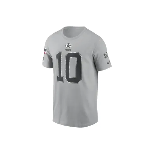 nike NFL FW24 Jordan Love Green Bay Packers Salute To Service T-Shirt Мужская Flat Silver
