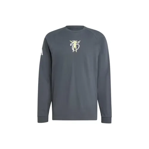 Adidas Jb Longsleeve T Рубашка Мужская Серого цвета