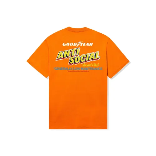 ANTI SOCIAL SOCIAL CLUB Goodyear Collaboration Апельсин Унисекс T Рубашки