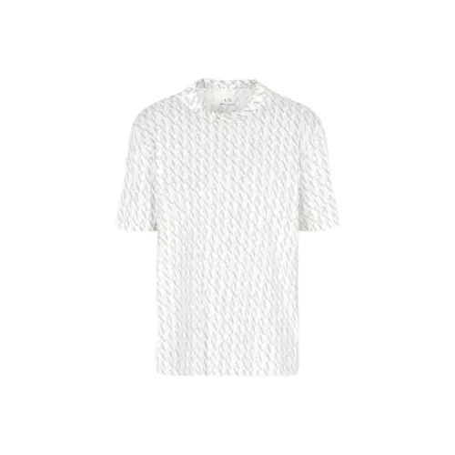 ARMANI EXCHANGEAE SS25 T Рубашка Унисекс Серый Белый