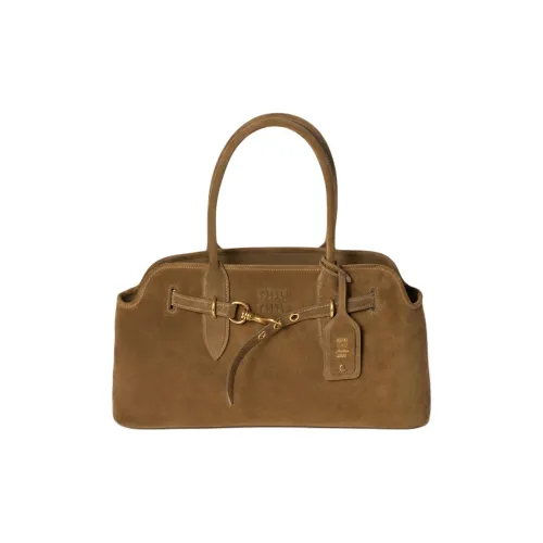 MIU MIU Aventure Телячья кожа Сумка Женская Оливково-зеленая