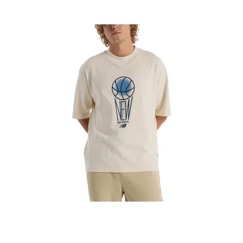 New Balance Hoops Graphic FW24 T Рубашка Мужская из льна