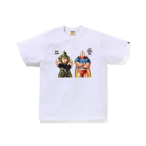 A BATHING APE GALLERY™ TOKYO Collaboration Белая Унисекс Футболка