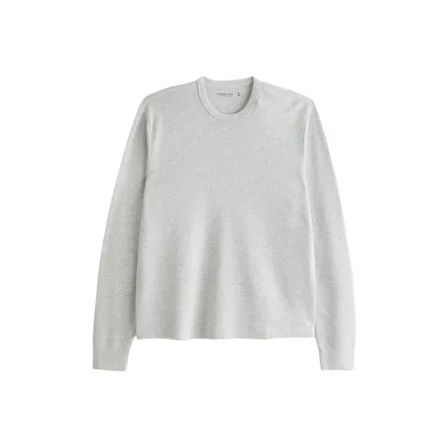 Abercrombie＆Fitch T-рубашка мужская светло-серый меланжевый цветочный дизайн