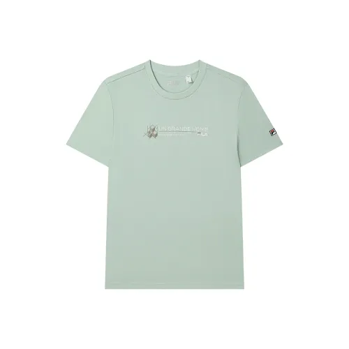 FILA Трикотажная ткань Короткий рукав Т-рубашки Мужской Пасторальный зеленый