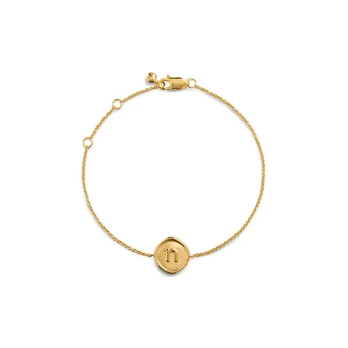 Monica Vinader Браслеты из серебра с покрытием 18K золота женские золотые