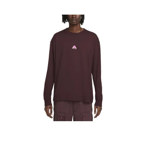 nike ACG 'Lungs' Dri Fit FW24 T Рубашка Мужская Бордово-Красная