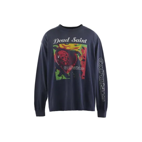 SAINT Mxxxxxx FW24 Темно-синий Унисекс T Рубашки