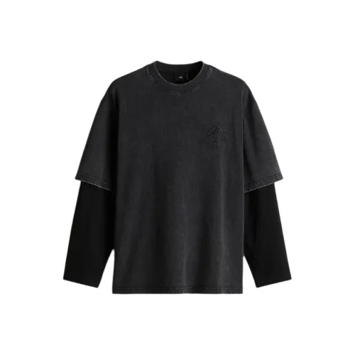 H&M Винтажный Черный Мужские Футболки