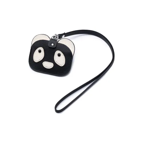 Tong Tong Rabbit Коровья кожа Держатель для карт Женский Черный Розовый Белый