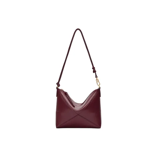 LOEWE Puzzle Fold Клатч из коровьей кожи сумка через плечо сумка на плечо женская бордовый