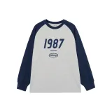 Серый меланж & Темно-синий