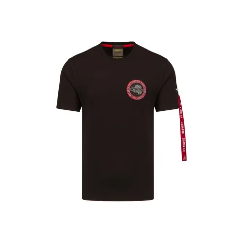 AERONAUTICA MILITARE Мужские черные рубашки T