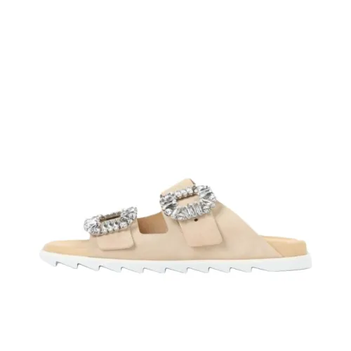 Roger Vivier Слипоны Женские Бежевые