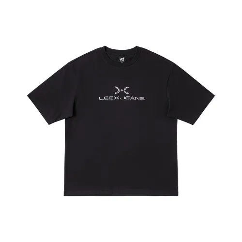 Lee Черная Унисекс Футболка