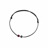 Браслет с подвесками "Удача" - Черный шнур