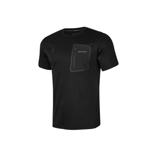 Skechers Угольный Черный/0018 Мужская T-Рубашка