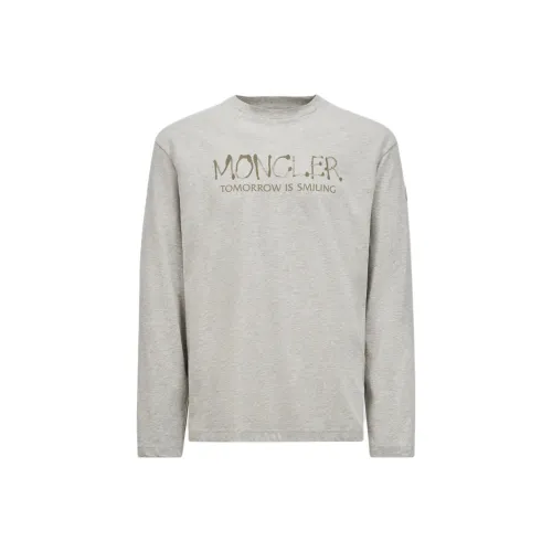 Moncler SS25 T Рубашка Мужская Светло-Серый