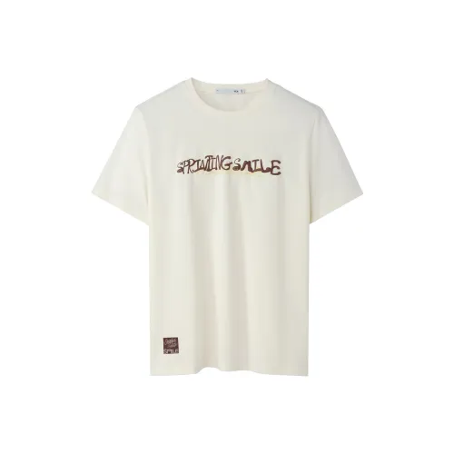 HLA Бежевый Желтый 75 Мужские T-рубашки