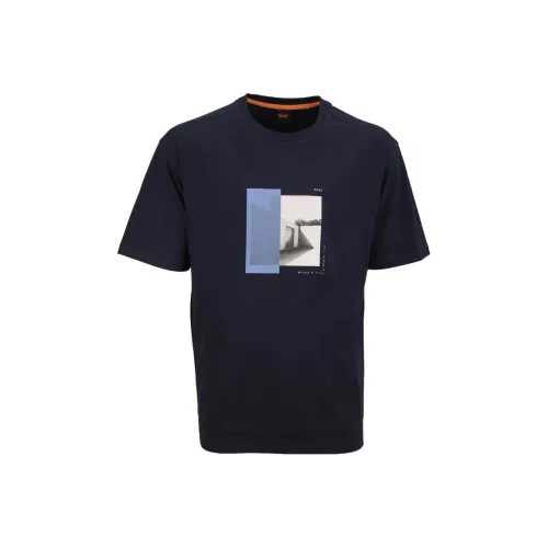 Hugo Boss T-Shirt Мужской Темно-синий
