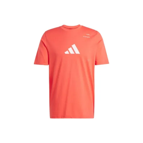 Adidas PADEL Категория Graphic Tee T-Shirt Рубашка Мужская Полупрозрачная Красная