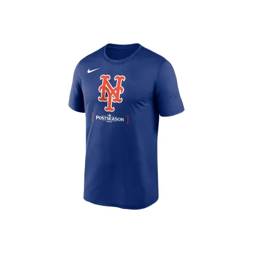 Nike X MLB Коллаборация Dri-Fit New York Mets T-Shirt Мужская Королевский Синий