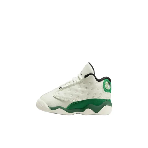 Jordan Air Jordan 13 Противоскользящая Устойчивая к износу MID Топ Обувь для малышей Белый Зеленый Infant и Toddler