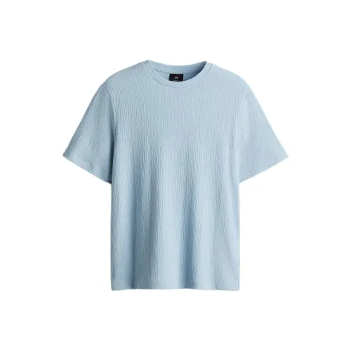 H&M Светло-синие Мужские T-рубашки