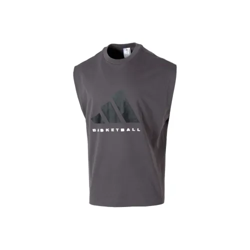 Adidas Баскетбольная футболка унисекс серая