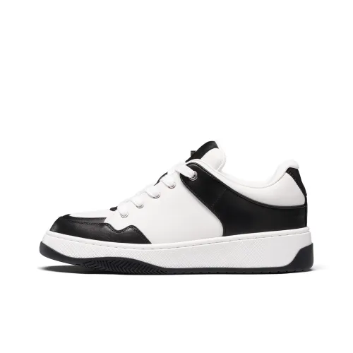 TRUFFAUT Универсальный Мода Белые Кроссовки Устойчивые к Износу Низкий Топ Скейтборд Кроссовки Мужские Черно-Белые