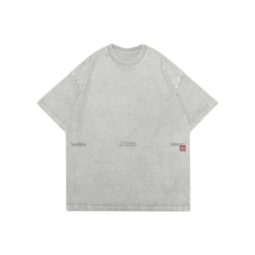 Needles GROCERY Collaboration Холодный серый Унисекс Т-рубашка
