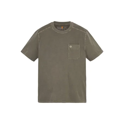 Timberland SS25 T Рубашка Мужская Армейский Зеленый