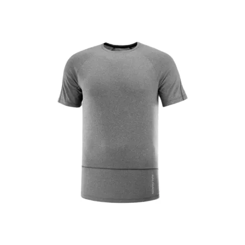 SALOMON CROSS RUN T Рубашка Мужская Серого цвета