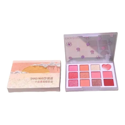 SHAQINUO Полу-сладкий Туманный Sea 12 Тонов Палетка для теней Блестки Натуральный Матовый Перламутровый 7,5г
