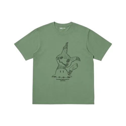 UNIQLO x Pokémon Collaboration SS25 Т-рубашка Мужская Зеленая