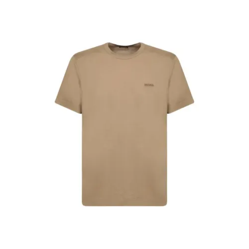 Ermenegildo Zegna Коричневые Мужские T-рубашки